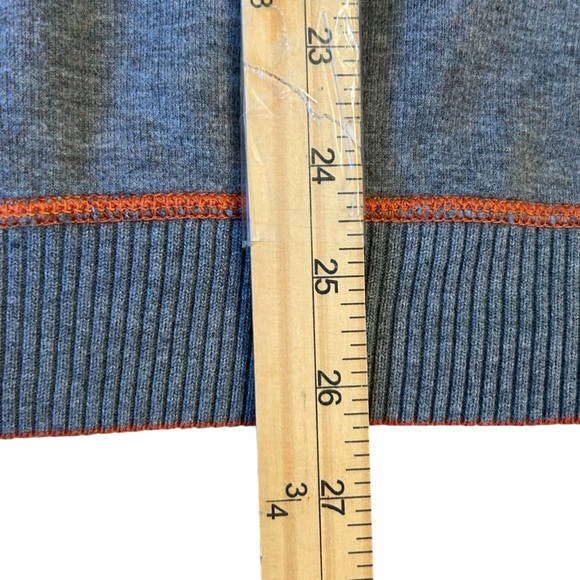Reversible Fall Tommy Bahama Gray and Orange Quarter Zip Cotton Sweater Large - Picture 5 of 12